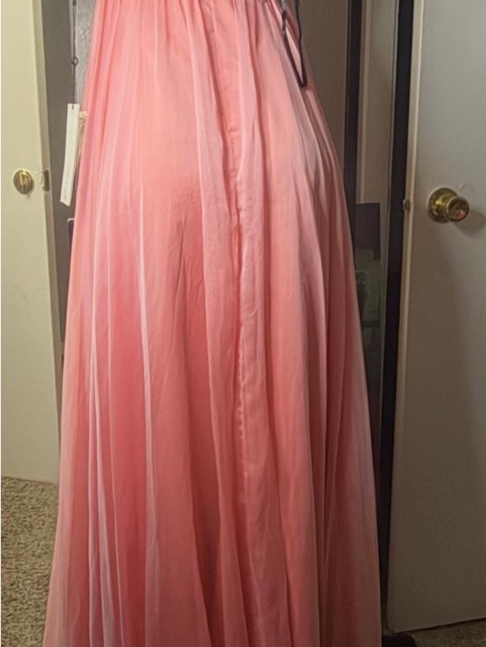 Chiffon Pink Maxi Dress - Flowy Women's Evening Gown